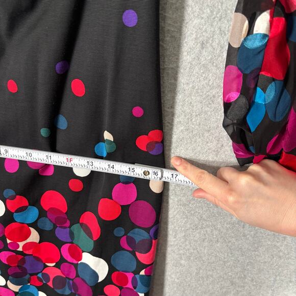 Trina Turk Dress 0 Pink Silk Shift‎ Bubbly Puff Sheer Sleeves Party Cocktail Mod - Picture 11 of 16